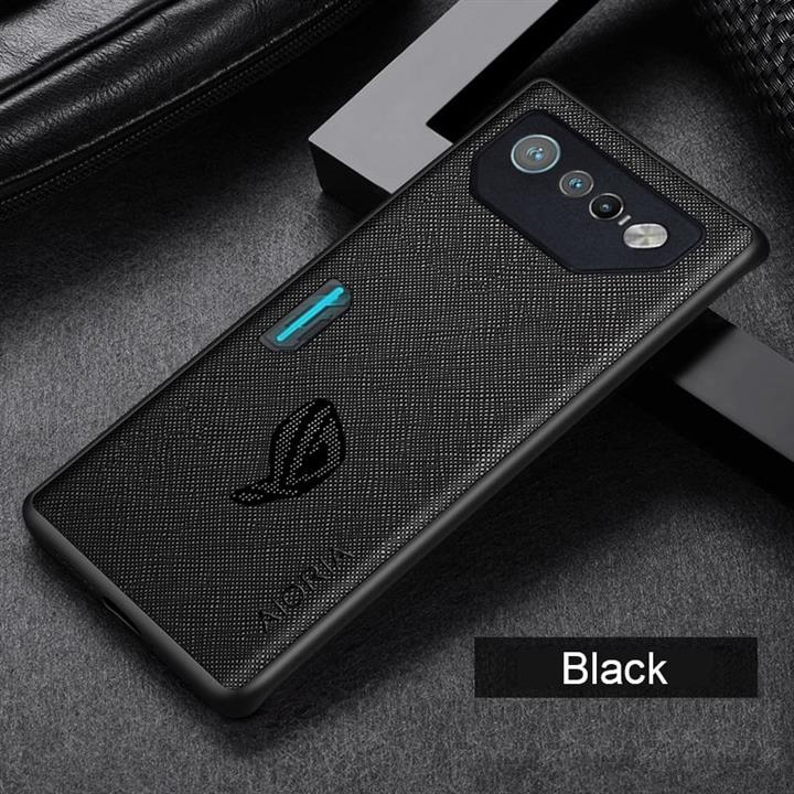 گارد چرمی بافت دار ایسوس ROG Phone 6 Cross Pattern Leather Case